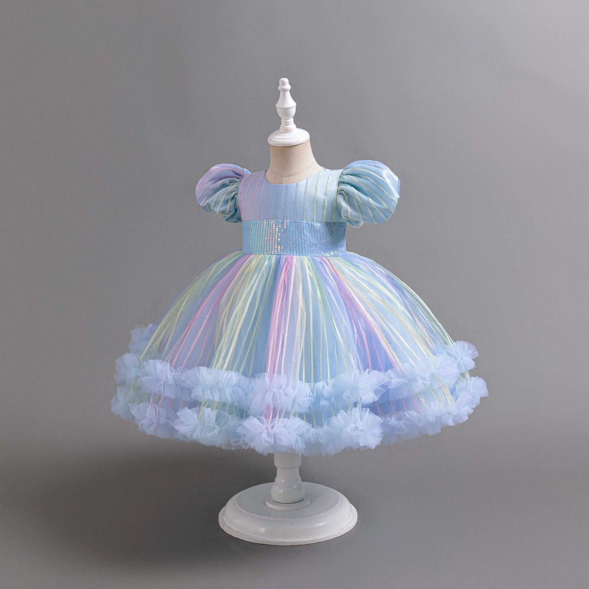 New Kids Dress Ball Gown Child - Glitter Tablecloth avaliação e preço