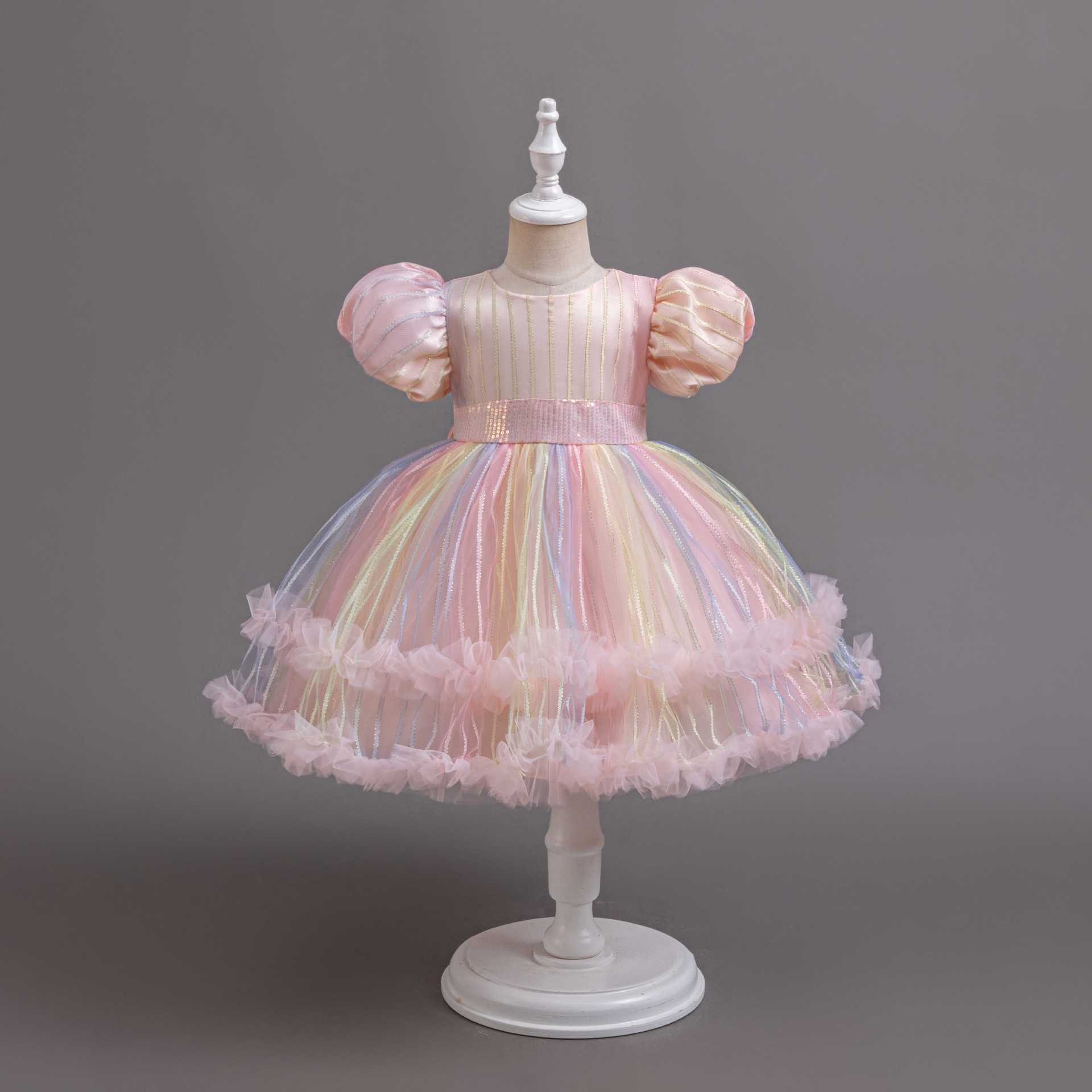 New Kids Dress Ball Gown Child - Glitter Tablecloth avaliação e preço