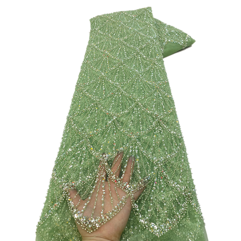 African Beaded Lace Fabric Fre - Glitter Tablecloth avaliação e preço
