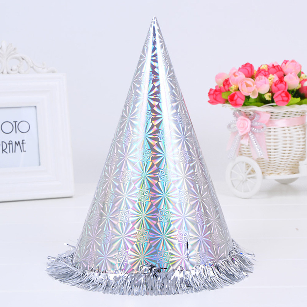 18Pcs Party Hats Flower Edge T - Party Hat Cone avaliação e preço