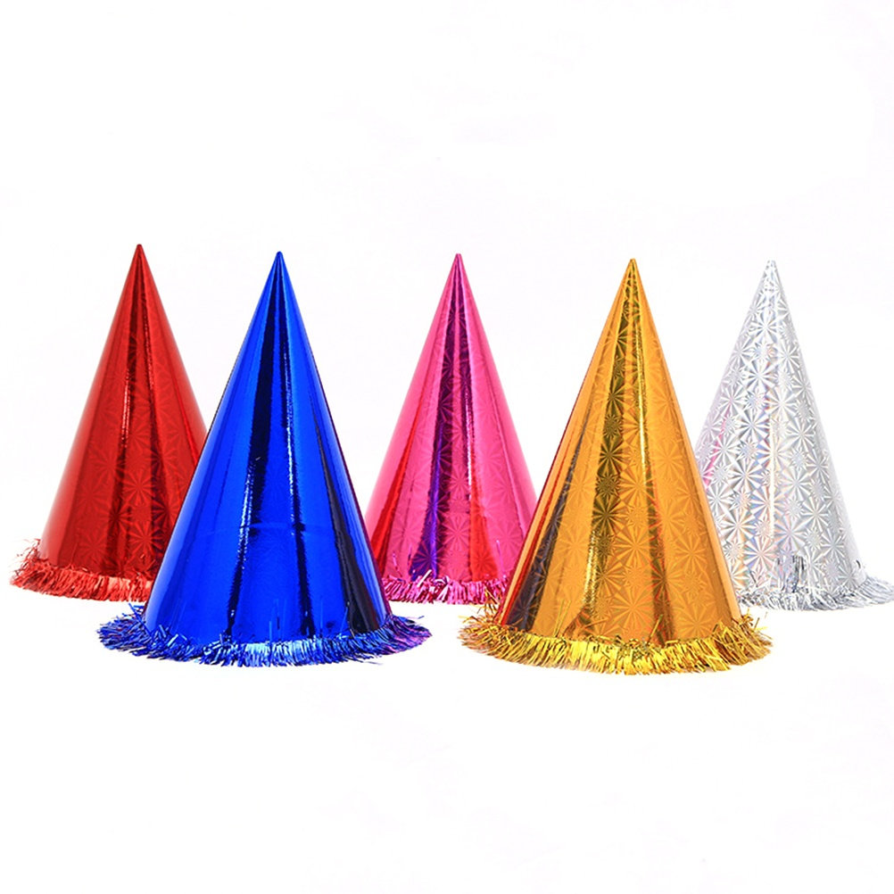 18Pcs Party Hats Flower Edge T - Party Hat Cone avaliação e preço