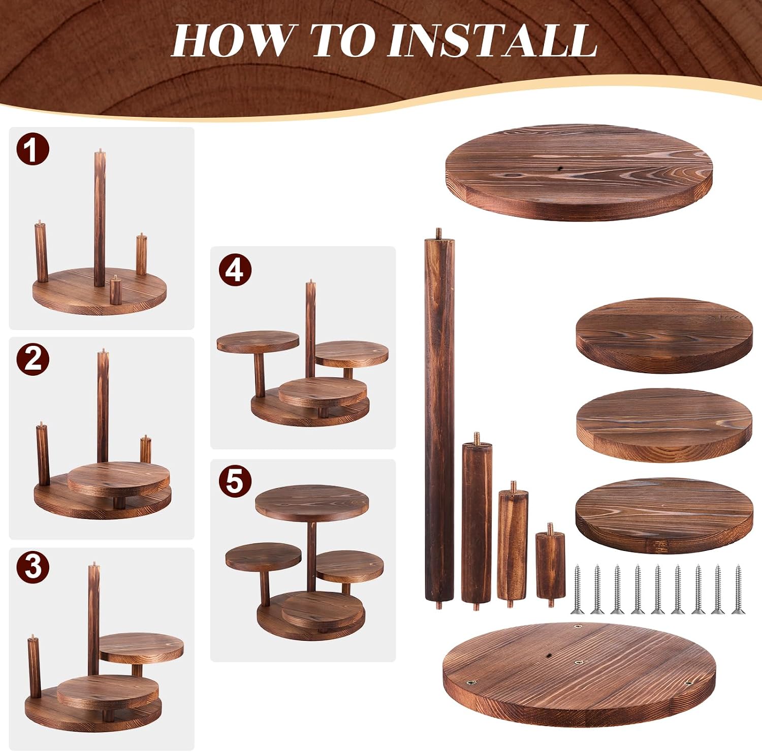 4 Tier Round Cupcake Tower Sta - Cupcake Stand Tier avaliação e preço
