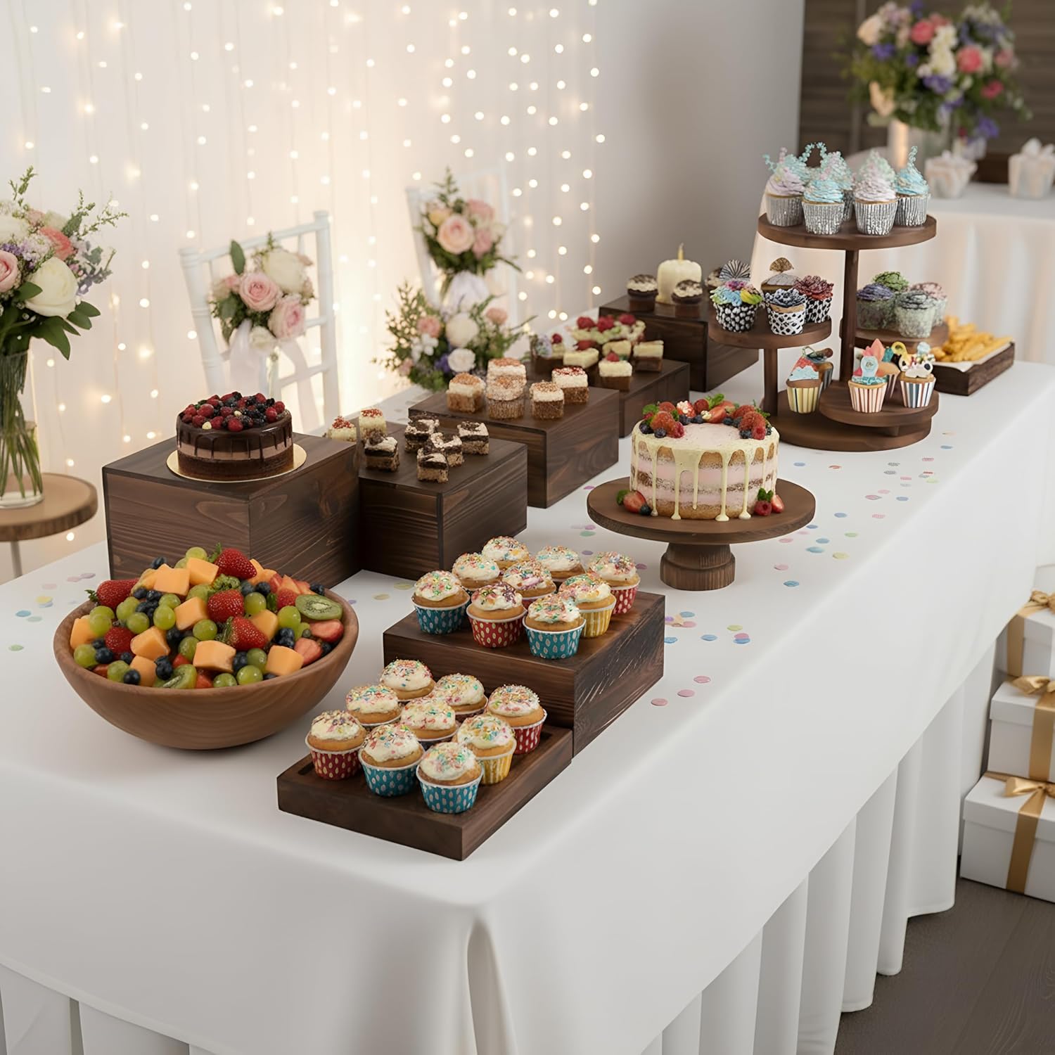 4 Tier Round Cupcake Tower Sta - Cupcake Stand Tier avaliação e preço