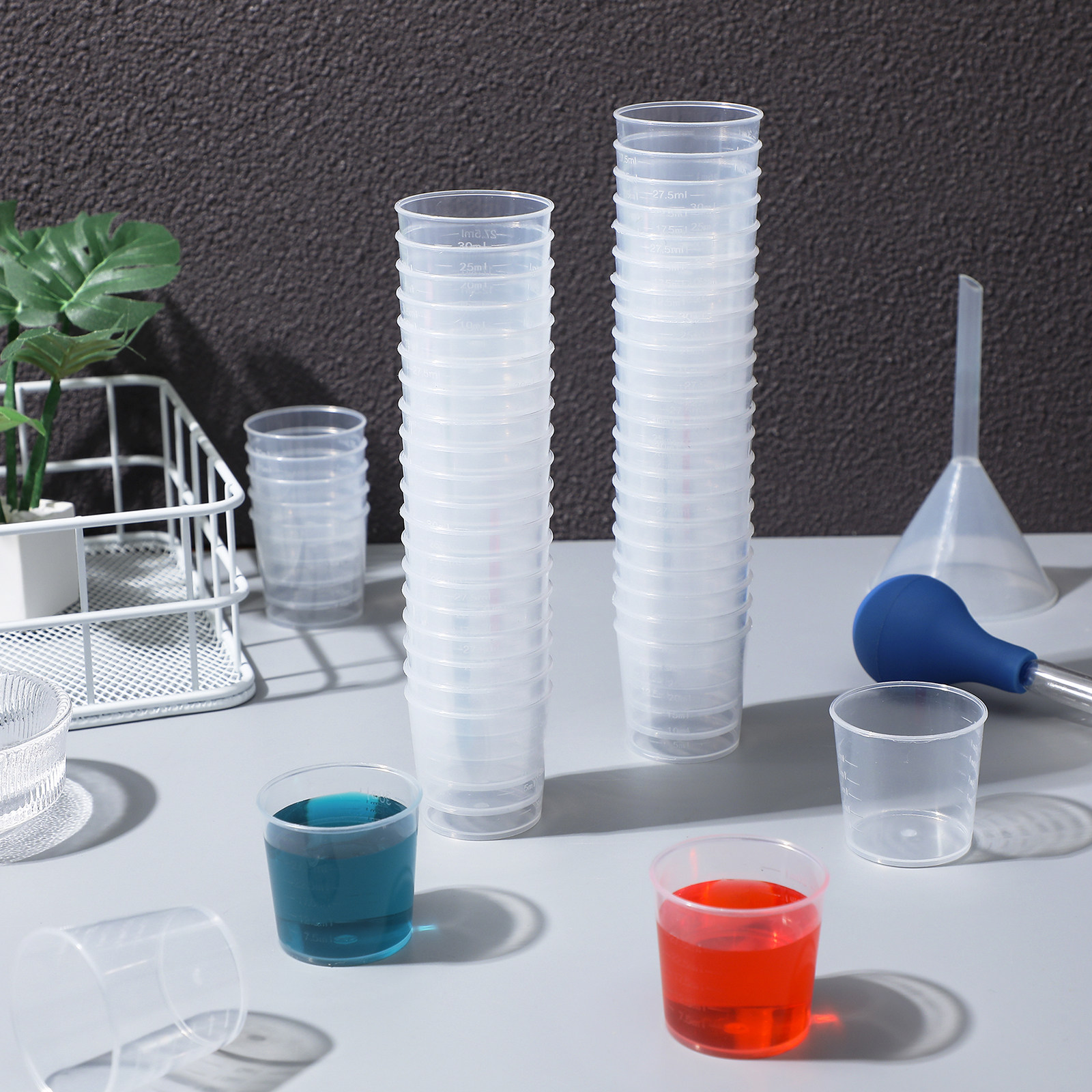 50Pcs Plastic Graduated Measur - Plastic Cup 50Pcs avaliação e preço