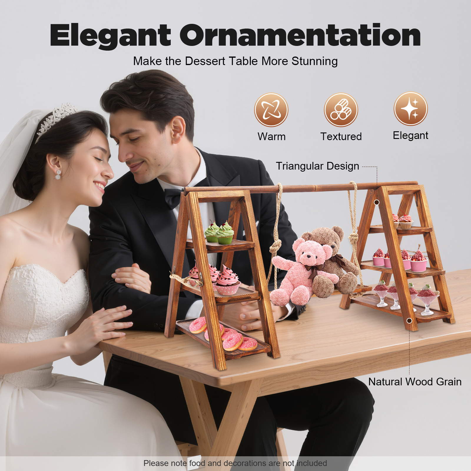 Wooden 3 Tier Cupcake Stand wi - Cupcake Stand Tier avaliação e preço