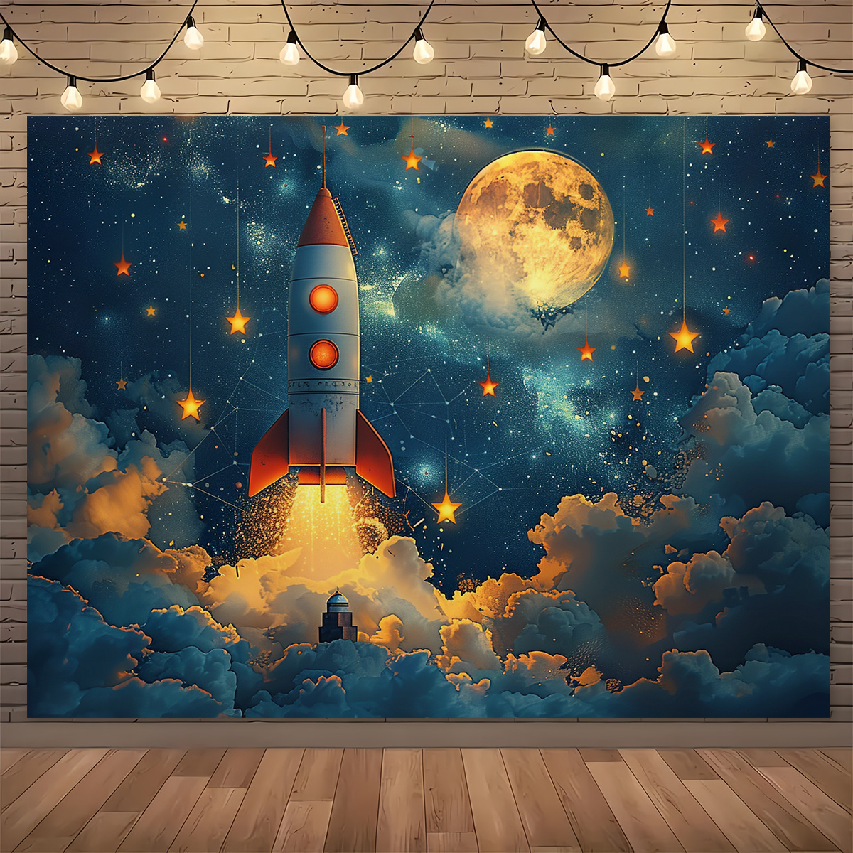 1pc Dreamy Night Sky Rocket Wa - Event Launch Party avaliação e preço