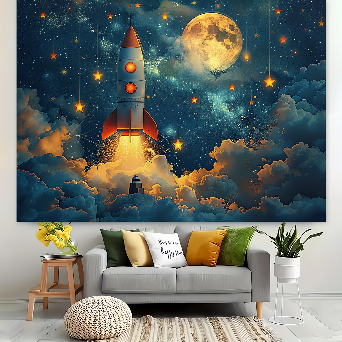 1pc Dreamy Night Sky Rocket Wa - Event Launch Party avaliação e preço