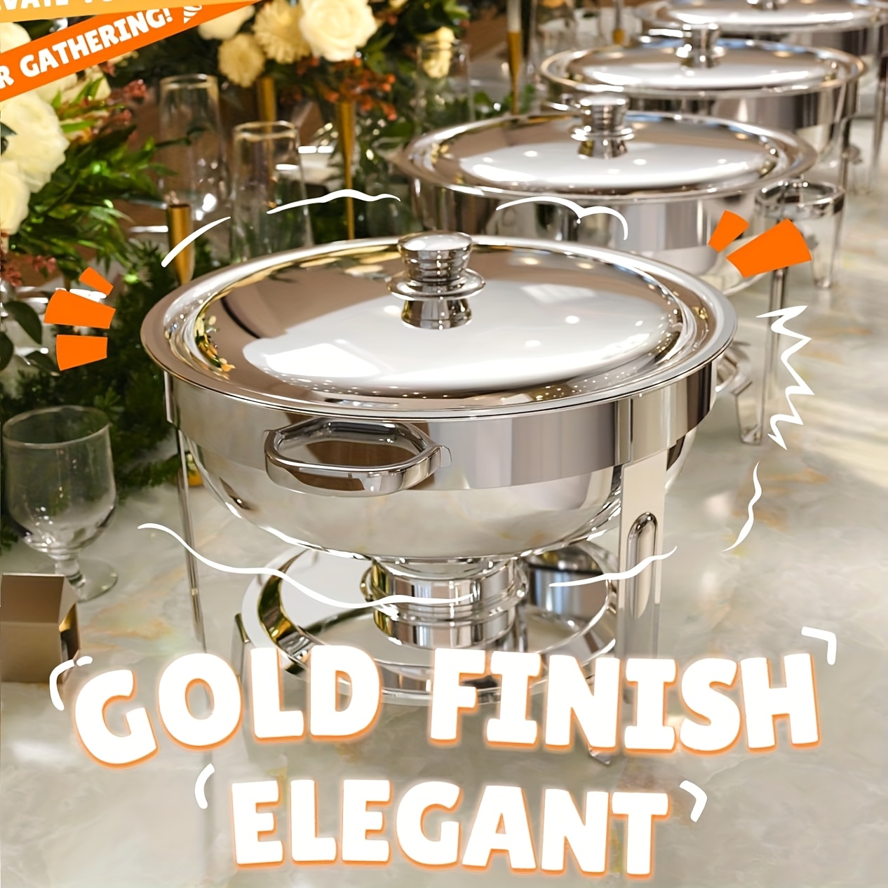 6/9QT Chafing Dishes For Buffe - Event & Party Supply Photos avaliação e preço